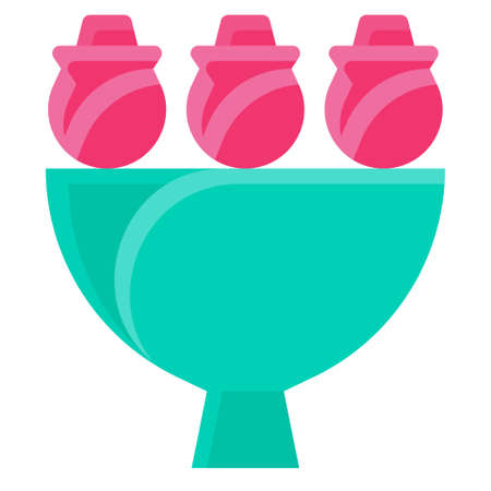Rose bouquet icon, Feminism related vector illustrationのイラスト素材
