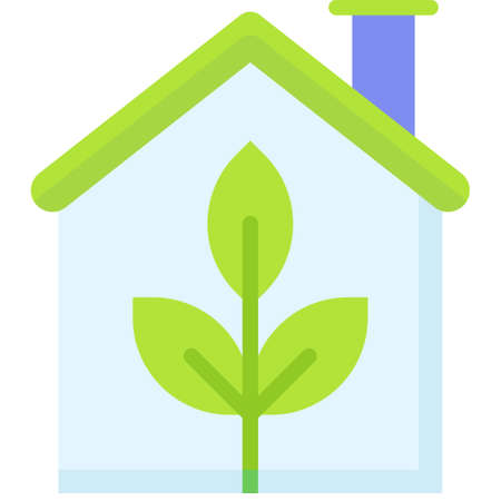 Ecohouse icon, Earth Day related vector illustrationのイラスト素材