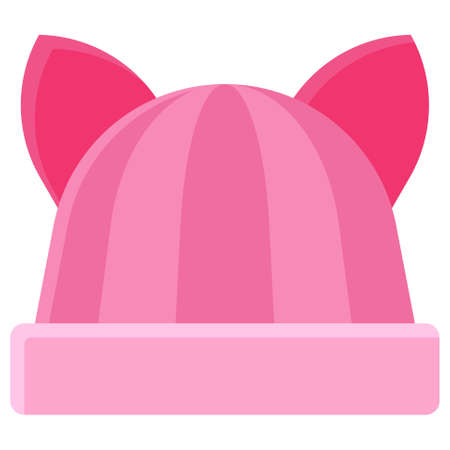 Pussyhat icon, Feminism related vector illustrationのイラスト素材