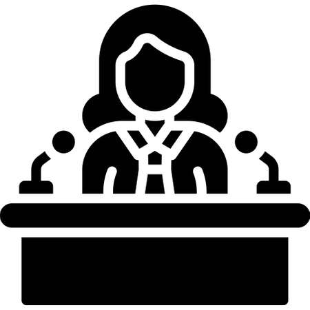 Women Politician icon, Feminism related vector illustrationのイラスト素材