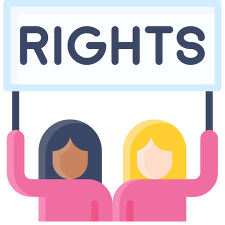 Women's Rights icon, Feminism related vector illustrationのイラスト素材