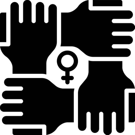Harmonious icon, Feminism related vector illustrationのイラスト素材