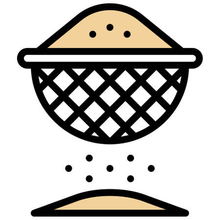 Sieving icon, Bakery and baking related vector illustrationのイラスト素材