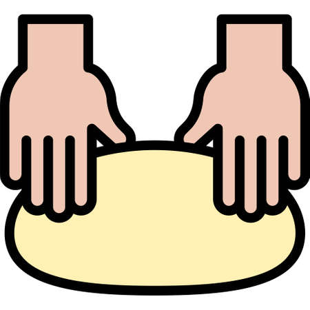 Kneading icon, Bakery and baking related vector illustrationのイラスト素材