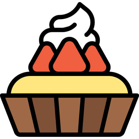 Cupcake icon, Bakery and baking related vector illustration