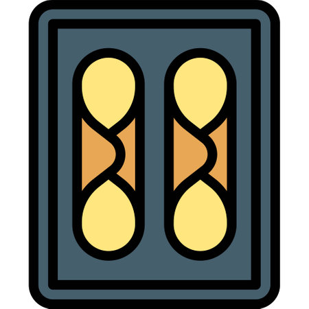 Cannoli icon, Bakery and baking related vector illustration