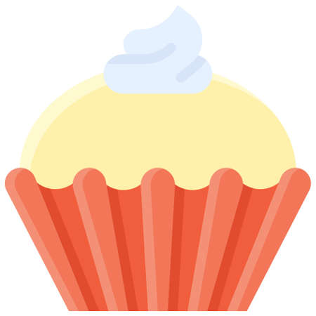 Cupcake icon, Bakery and baking related vector illustrationのイラスト素材