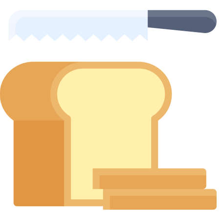 Bread knife icon, Bakery and baking related vector illustration