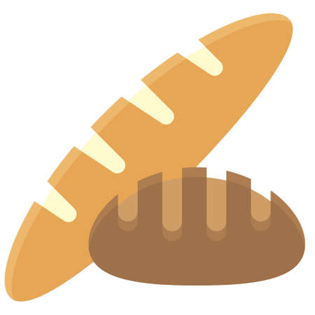 Baguette icon, Bakery and baking related vector illustration