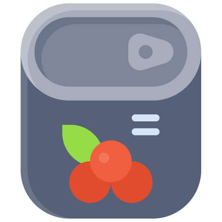 Canned fruit icon, Bakery and baking related vector illustrationのイラスト素材