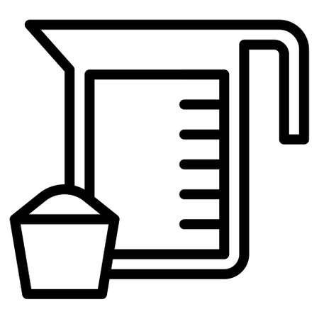 Measuring cup icon, Bakery and baking related vector illustrationのイラスト素材