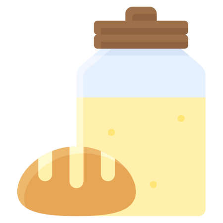 Sourdough icon, Bakery and baking related vector illustrationのイラスト素材