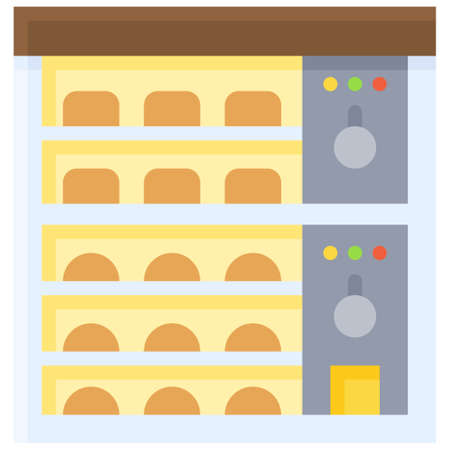 Industrial oven icon, Bakery and baking related vector illustrationのイラスト素材