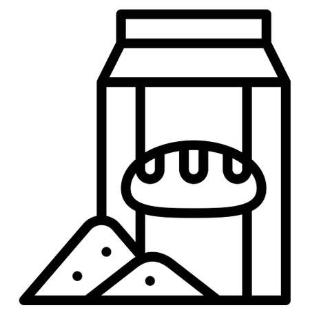 Bread flour icon, Bakery and baking related vector illustrationのイラスト素材