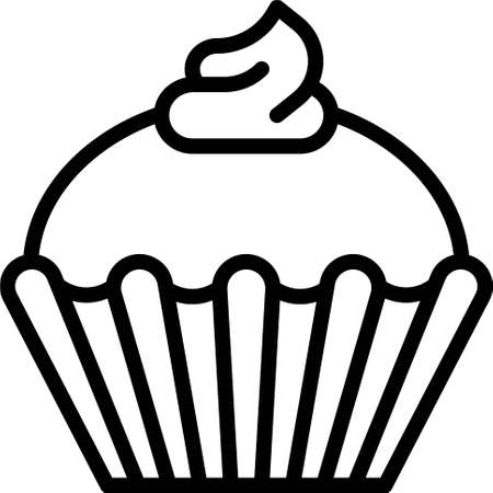 Cupcake icon, Bakery and baking related vector illustrationのイラスト素材