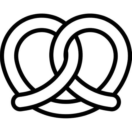 Pretzel icon, Bakery and baking related vector illustrationのイラスト素材