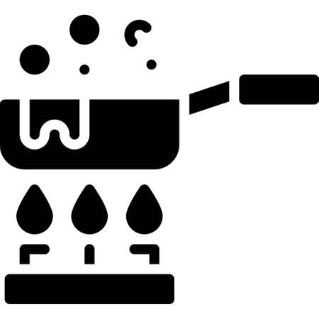 Cooking with pan icon, Bakery and baking related vector illustrationのイラスト素材