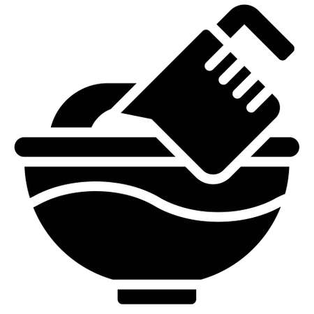 Pouring liquid icon, Bakery and baking related vector illustrationのイラスト素材