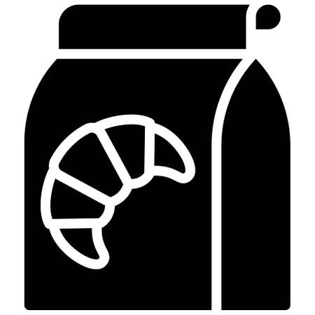 Bakery bag icon, Bakery and baking related vector illustrationのイラスト素材