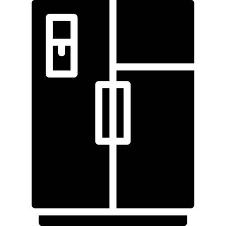 Refrigerator icon, Bakery and baking related vector illustrationのイラスト素材