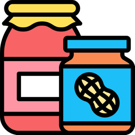 Jam and Peanut butter icon, Supermarket and Shopping mall related vector illustrationのイラスト素材