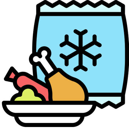 Frozen food icon, Supermarket and Shopping mall related vector illustrationのイラスト素材