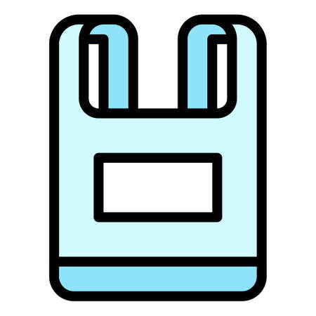 Plastic bag icon, Supermarket and Shopping mall related vector illustrationのイラスト素材