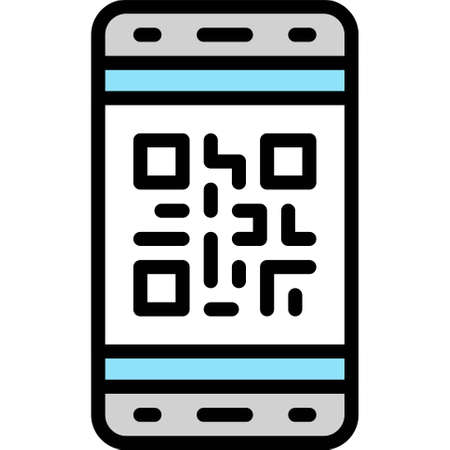 QR code Scan icon, Supermarket and Shopping mall related vector illustrationのイラスト素材