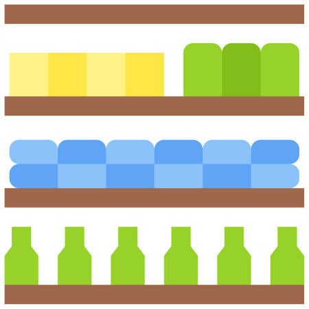 Supermarket Shelf icon, Supermarket and Shopping mall related vector illustrationのイラスト素材