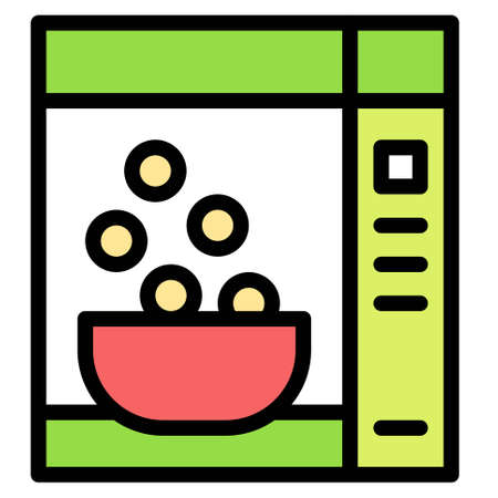 Corn flakes icon, Supermarket and Shopping mall related vector illustrationのイラスト素材