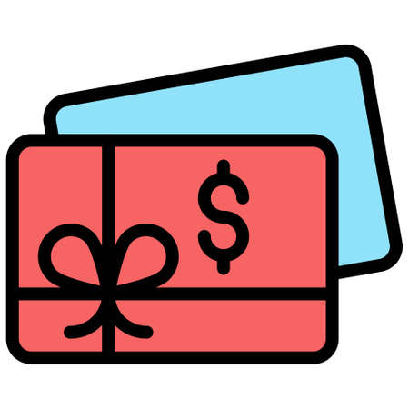 Gift card icon, Supermarket and Shopping mall related vector illustrationのイラスト素材