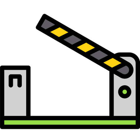 Parking Barrier icon, Supermarket and Shopping mall related vector illustrationのイラスト素材