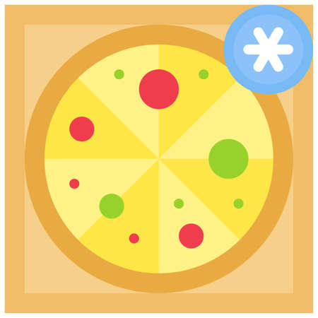 Frozen Pizza icon, Supermarket and Shopping mall related vector illustrationのイラスト素材