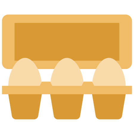 Egg carton icon, Supermarket and Shopping mall related vector illustrationのイラスト素材