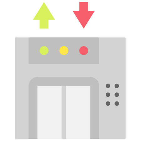 Elevator icon, Supermarket and Shopping mall related vector illustrationのイラスト素材