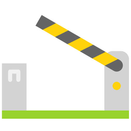 Parking Barrier icon, Supermarket and Shopping mall related vector illustrationのイラスト素材