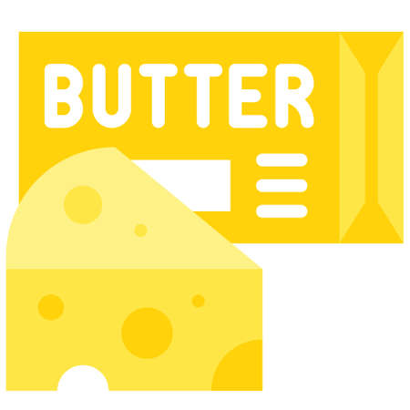 Cheese and Butter icon, Supermarket and Shopping mall related vector illustrationのイラスト素材