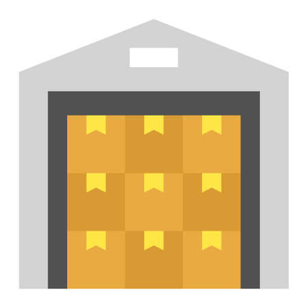 Warehouse icon, Supermarket and Shopping mall related vector illustrationのイラスト素材