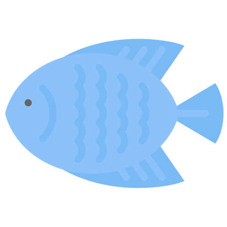Fish icon, Supermarket and Shopping mall related vector illustrationのイラスト素材