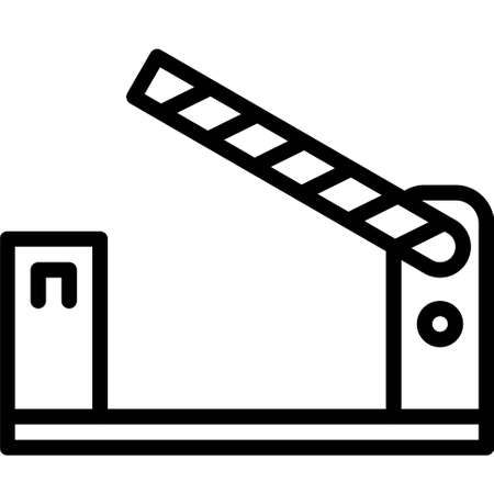 Parking Barrier icon, Supermarket and Shopping mall related vector illustrationのイラスト素材