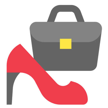 High heels and Handbag icon, Supermarket and Shopping mall related vector illustrationのイラスト素材