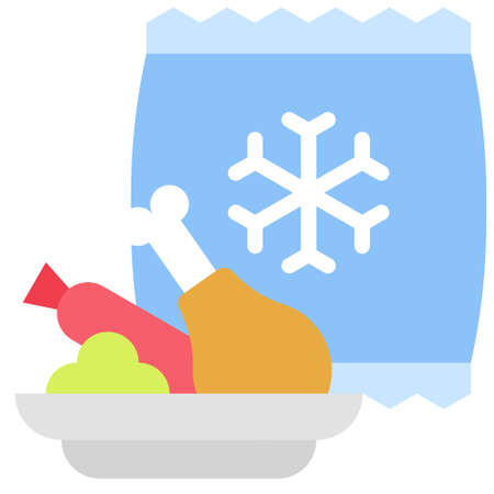 Frozen food icon, Supermarket and Shopping mall related vector illustrationのイラスト素材