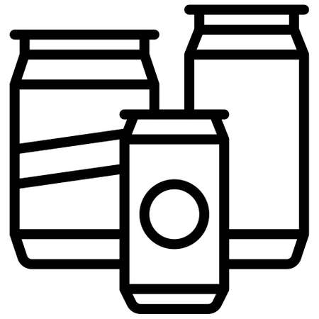 Drink can icon, Supermarket and Shopping mall related vector illustrationのイラスト素材