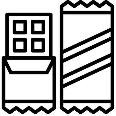 Chocolate bar icon, Supermarket and Shopping mall related vector illustrationのイラスト素材