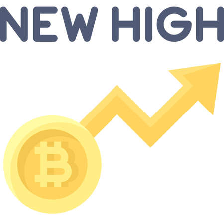 New High icon, Cryptocurrency related vector illustrationのイラスト素材