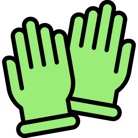 Rubber gloves icon, Vaccine Development related vector illustrationのイラスト素材