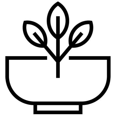 Natural ingredient label icon, line style vector illustrationのイラスト素材