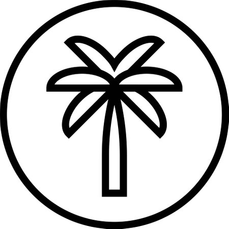 Palm oil free label icon, line style vector illustrationのイラスト素材