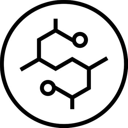 Edta free label icon, line style vector illustrationのイラスト素材