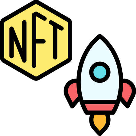 Rocket icon, Non fungible token related vector illustrationのイラスト素材